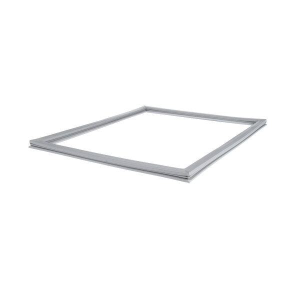 A white rectangular gasket with a metal frame.