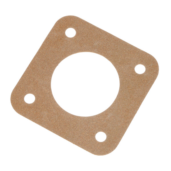 A brown rubber gasket with circular holes.