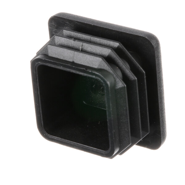 A black square plastic end cap.