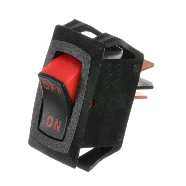 A black Marshall Air on/off switch with a red button.