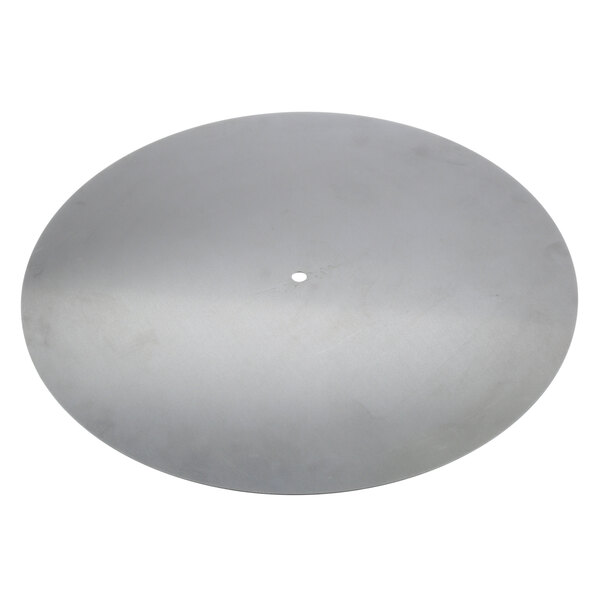 A round metal Cleveland Bottom Cover with a hole in the center.