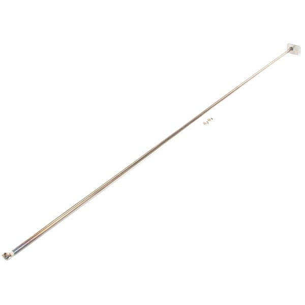 A long thin metal rod with a screw on it.