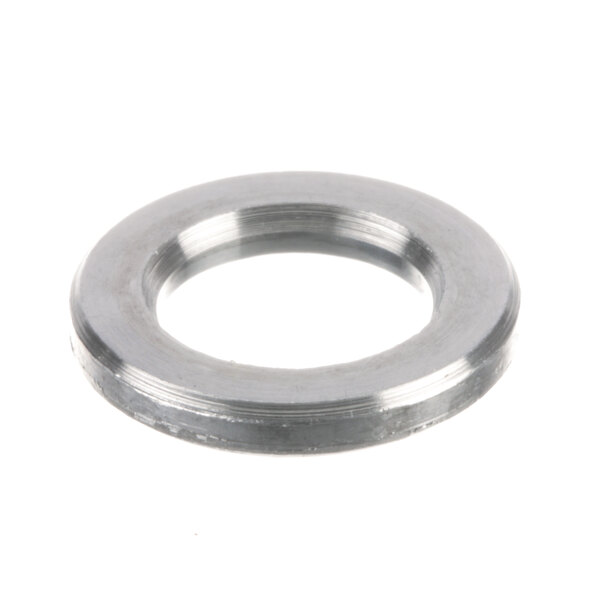 An aluminum True Refrigeration washer with a metal ring.