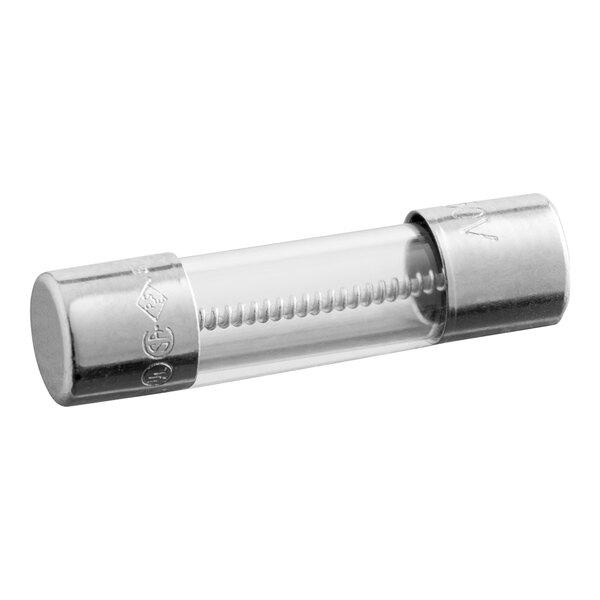 A close-up of a silver metal Hoshizaki fuse tube with a screw on the end.