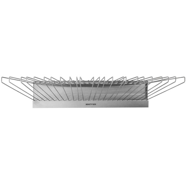 A Matfer Bourgeat metal drying rack with metal rods.