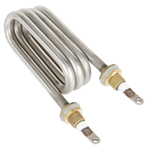 An Avantco heating element with metal connectors.