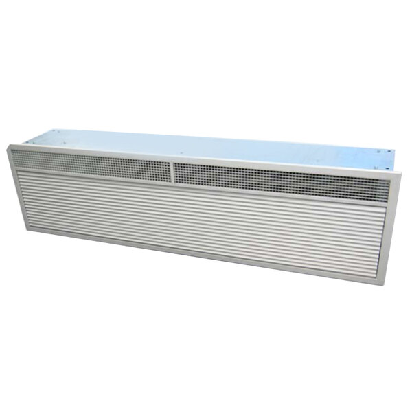 A long rectangular white metal box with vents.