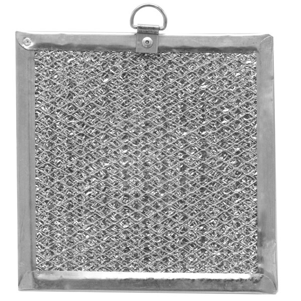 A close-up of a silver metal mesh TurboChef air filter.
