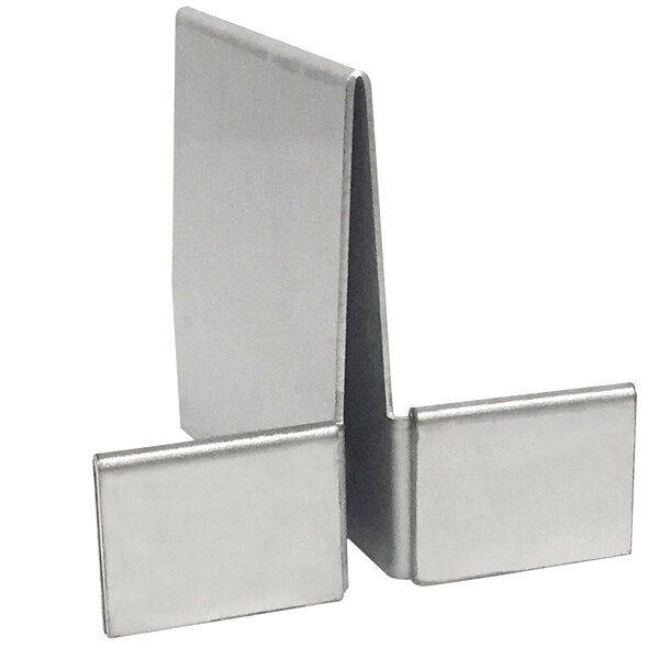 A pair of stainless steel TurboChef conveyor belt dividers.
