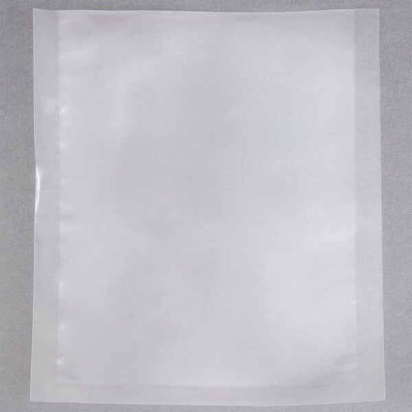 A white plastic bag with a black border.