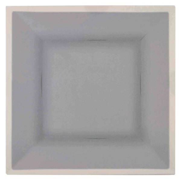 A white square plate with a gray square border.