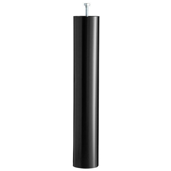 A black Lancaster Table & Seating standard height table base column and rod.