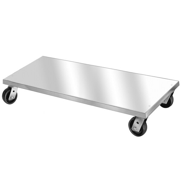 A Channel AD2440 aluminum dunnage rack with black wheels.