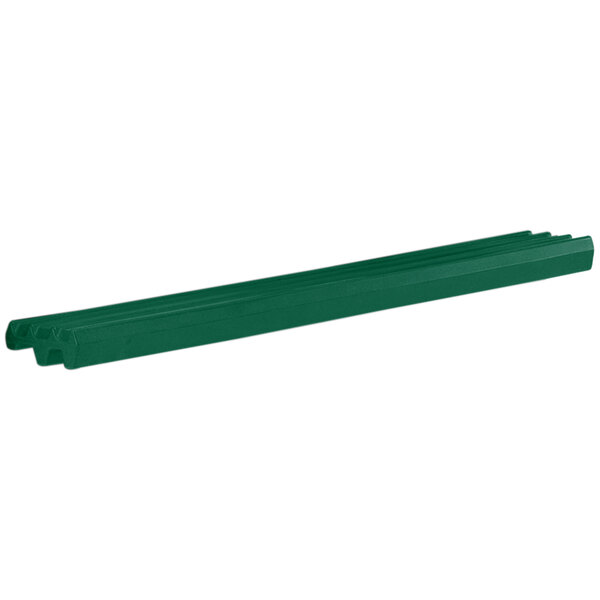 A green rectangular tray rail for a Cambro Versa food bar with white background.