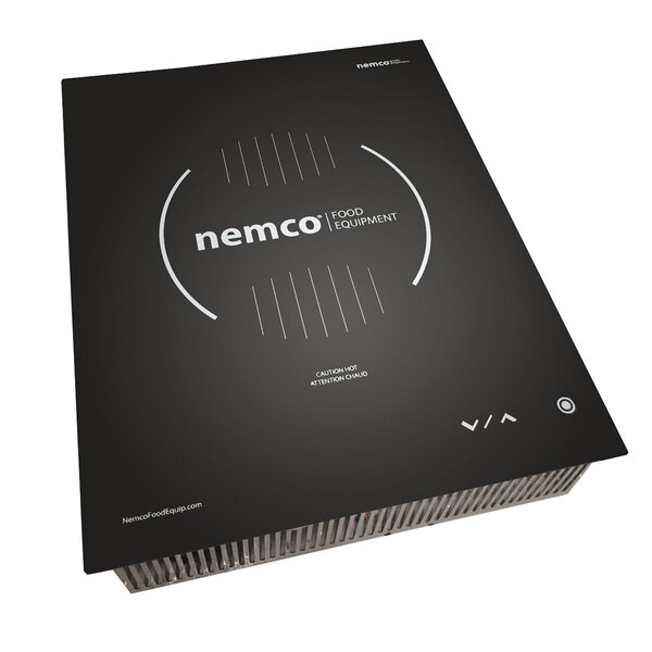 A black Nemco induction warmer with white text on the front.