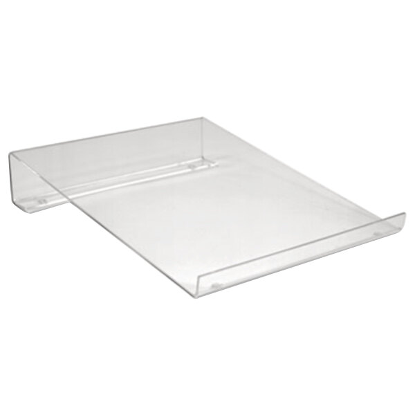A Victor clear acrylic angled calculator stand on a white background.