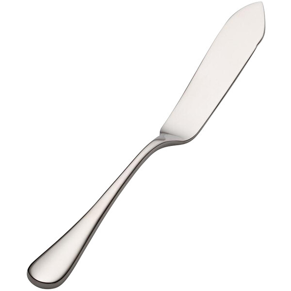 A Bon Chef stainless steel butter knife with a long silver handle.