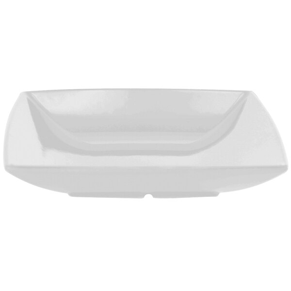 A white square Thunder Group melamine bowl.