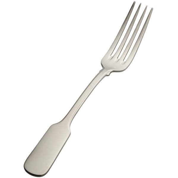 A Bon Chef stainless steel dinner fork with a long silver handle.