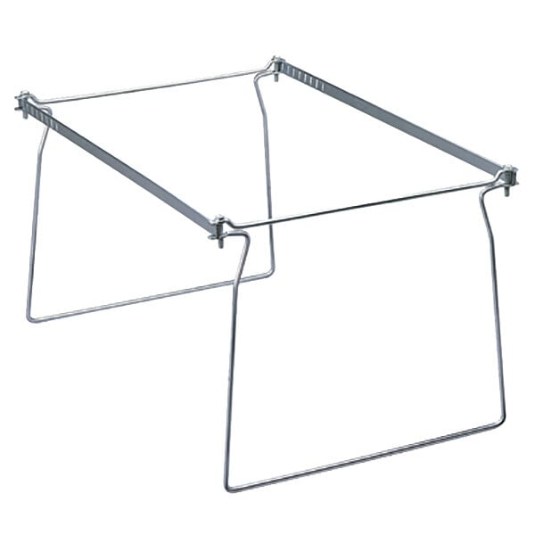 A Smead metal frame for hanging folders with metal rods.