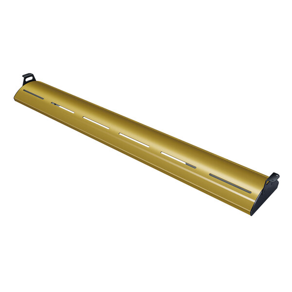 A long yellow metal beam with black handles.