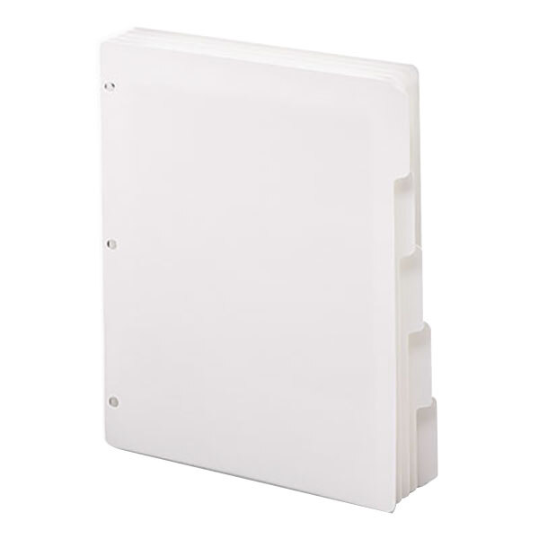 A white Smead file folder with 3 hole-punched dividers.