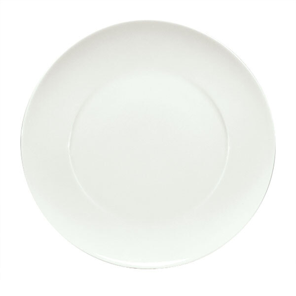 A Schonwald white porcelain plate with a round edge.