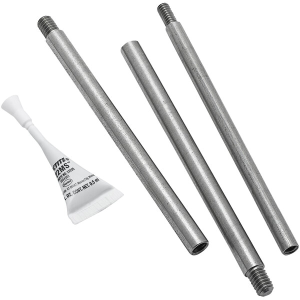 A T&S handle extension kit with long silver metal rods and a white tube with black text.