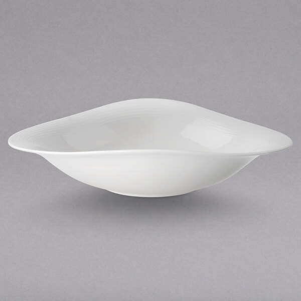 A white Villeroy & Boch bowl with a curved rim.