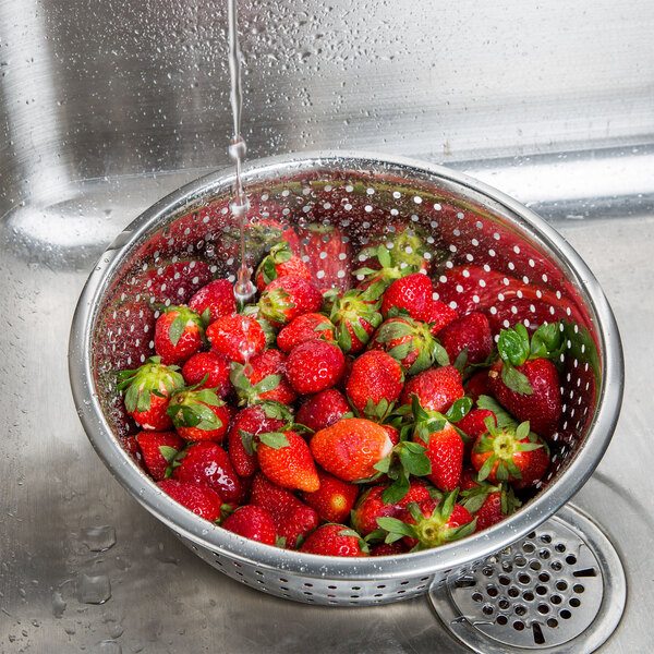 5.5 Qt. Stainless Steel Chinese Colander with Large Holes