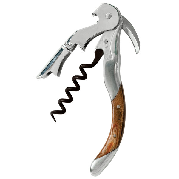 A Pulltap's Toledo waiter's corkscrew with a hardwood inlaid handle.