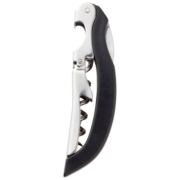 A Franmara EasyPro waiter's corkscrew with a black and silver design.