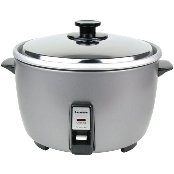 A silver Panasonic SR-42HZP rice cooker with a lid.