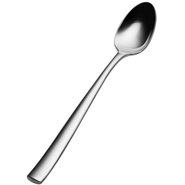 A Bon Chef Bonsteel iced tea spoon with a silver handle.