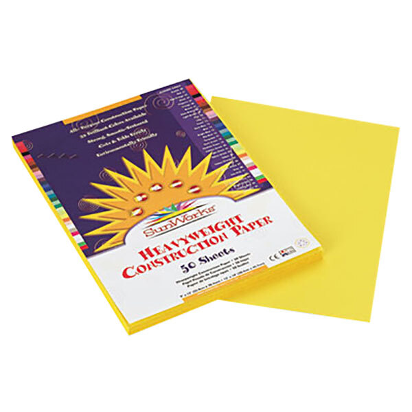 Yellow SunWorks construction paper.