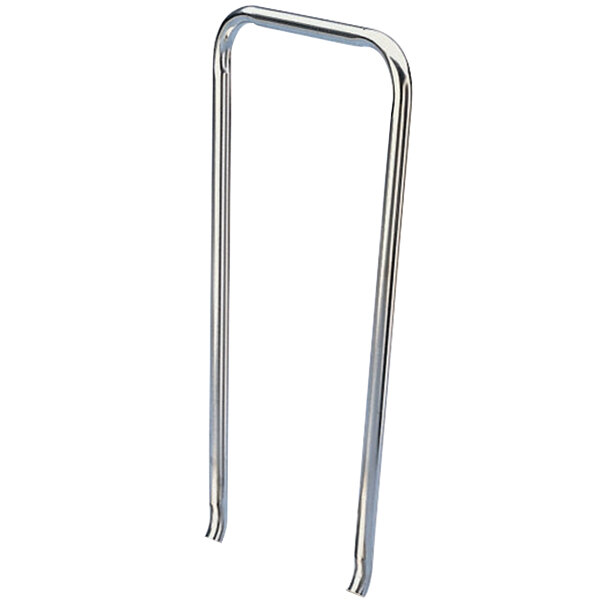 A chrome metal Vollrath dolly handle.