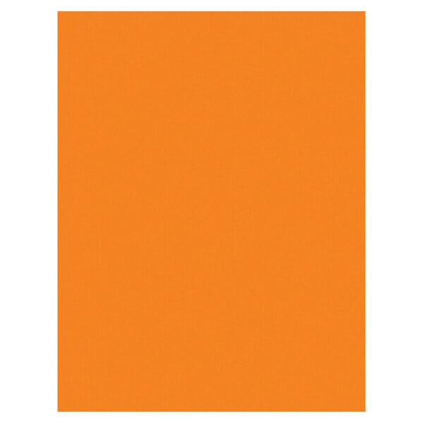 An orange rectangular ream of paper with black lines on it.