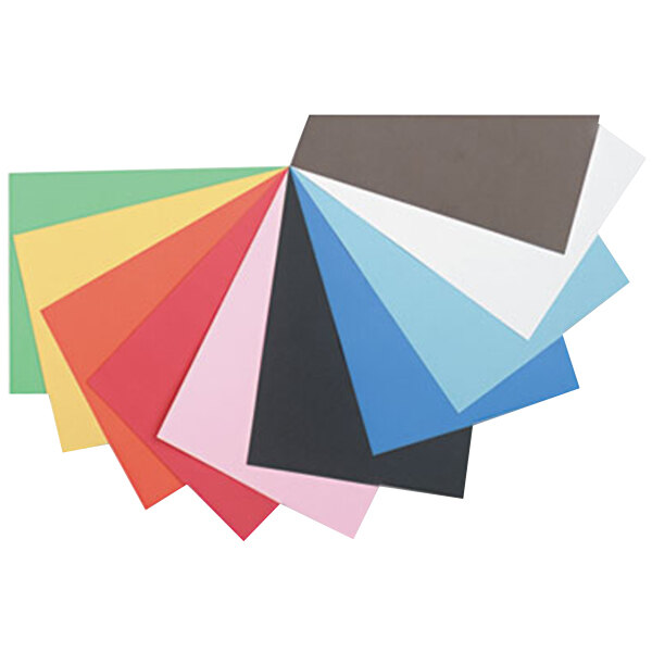 A fan of Pacon Tru-Ray construction paper in assorted colors.