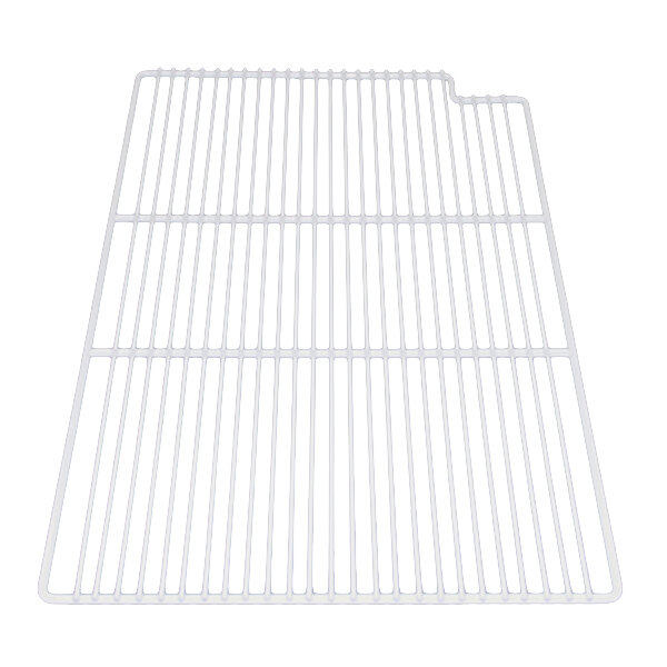 A close-up of a white metal grid.