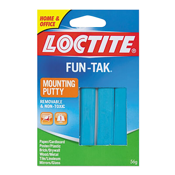 A blue box of Loctite Fun-Tak putty with white and blue text.