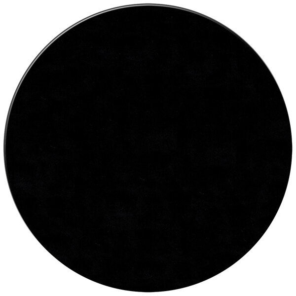 A black circle on a white background.