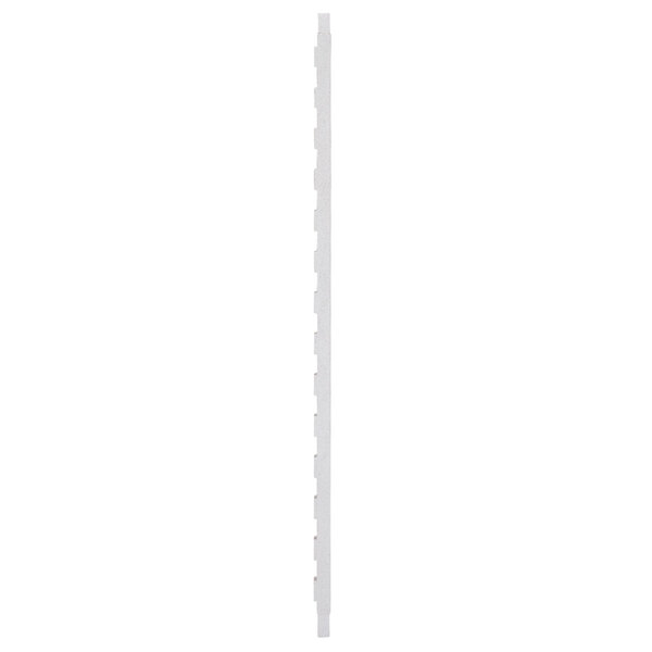 A white rectangular Cambro Camshelving post.