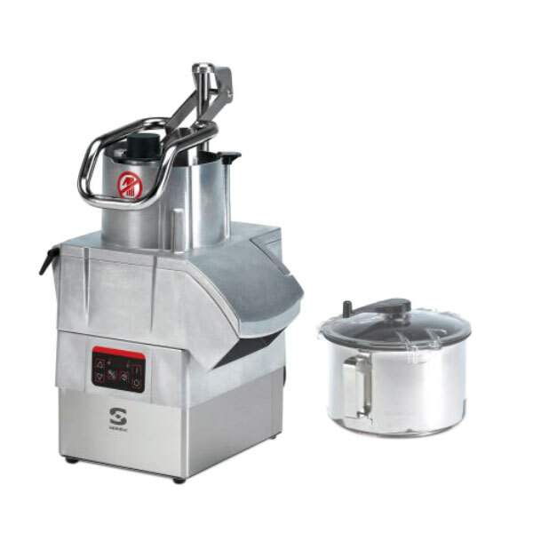 A Sammic CK-48V commercial food processor with a lid and a bowl.