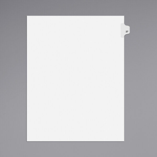 A white Avery file tab with black text.