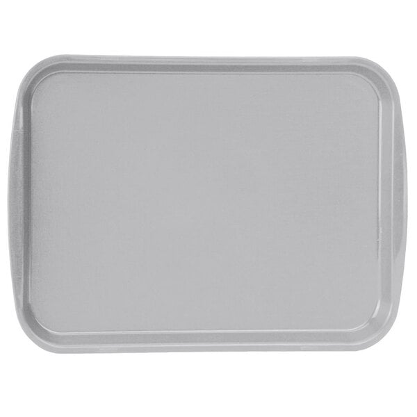 A white rectangular Vollrath fast food tray with square edges.