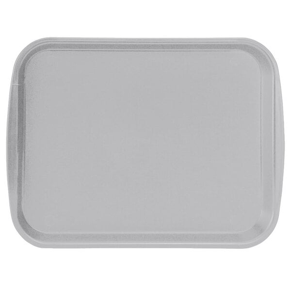 A white rectangular Vollrath fast food tray with built-in handles.