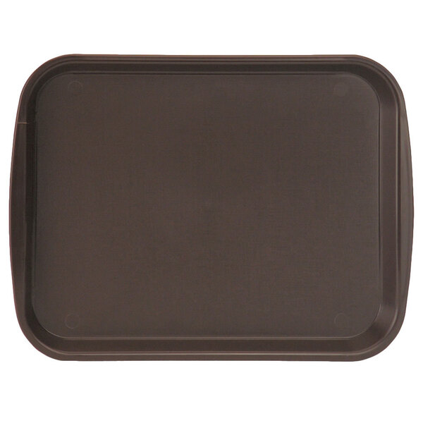 A black rectangular tray with built-in handles.