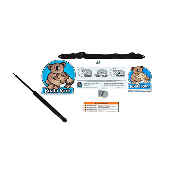 A package of bear stickers and a pen with a Koala Kare logo.