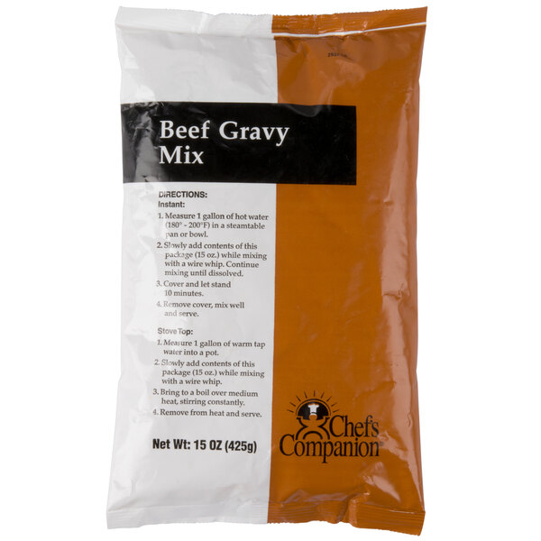A package of Chef's Companion beef gravy mix.