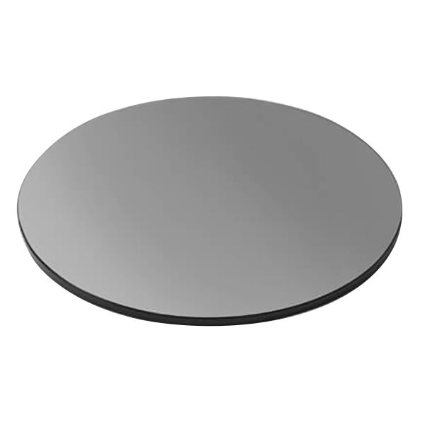 A grey circular Rosseto tempered glass shelf.